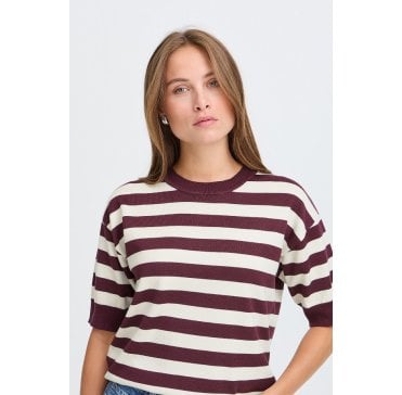Bymmorla Tshirt Fig/Birch Stripe