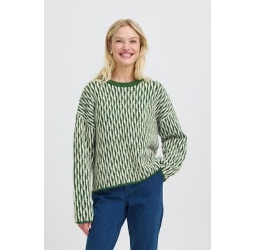 Byojula Jumper Artichoke Green Abstract