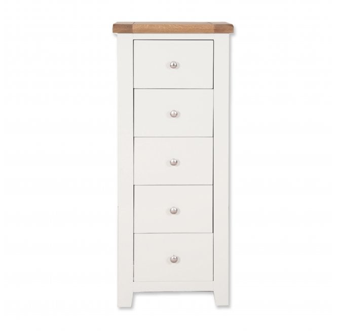 Calbourne White 5 Drawer Tall Chest