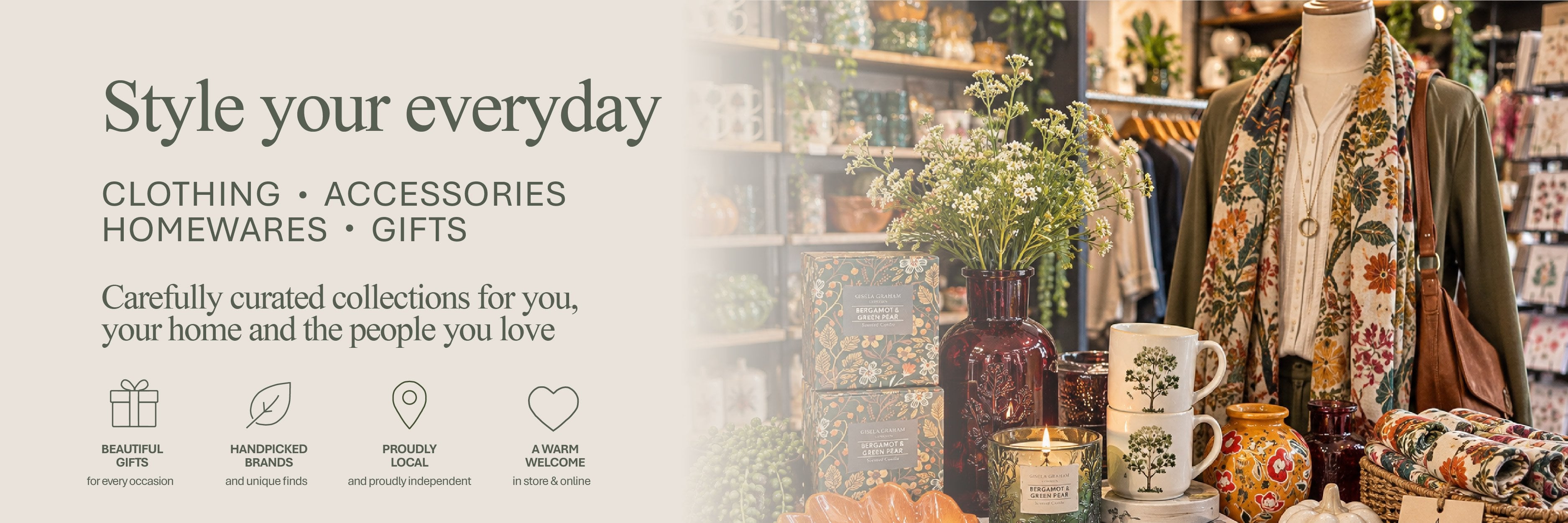 boutique clothing and home accessories
