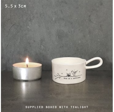 Handled tea light holder-Mum in a million