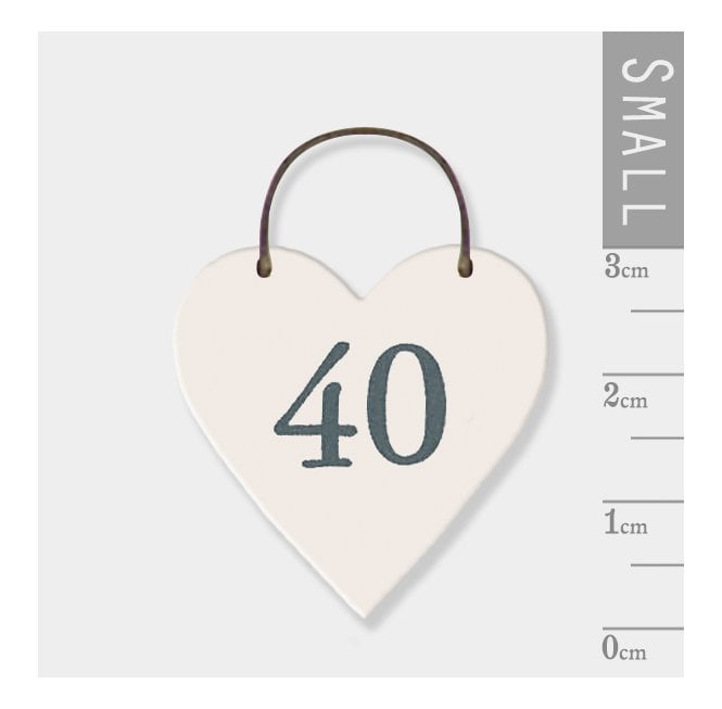 East of India Little Heart Sign - 40 