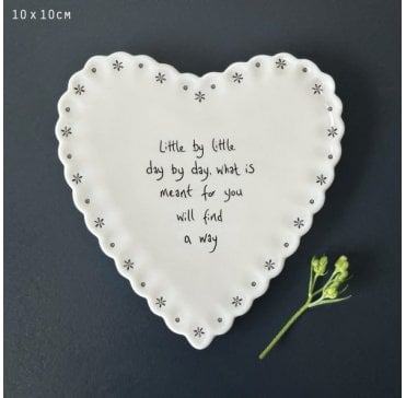 Scallop heart coaster - Little by little