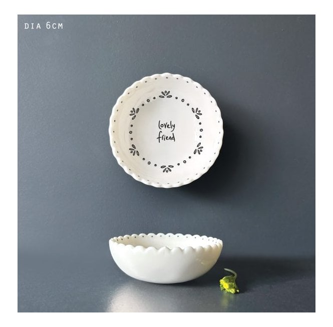 East of India Small Scallop Bowl - Lovely Friend