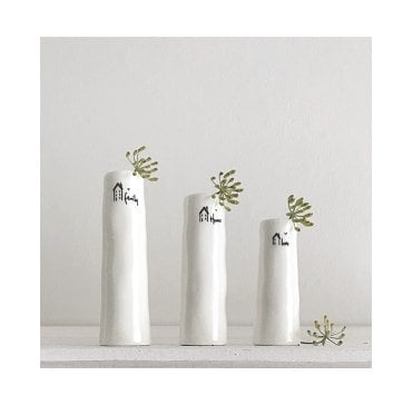 Trio of bud vases-Home, family, love