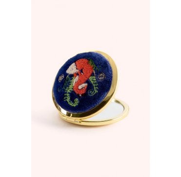 Elegant Fox Embroidered Mirror