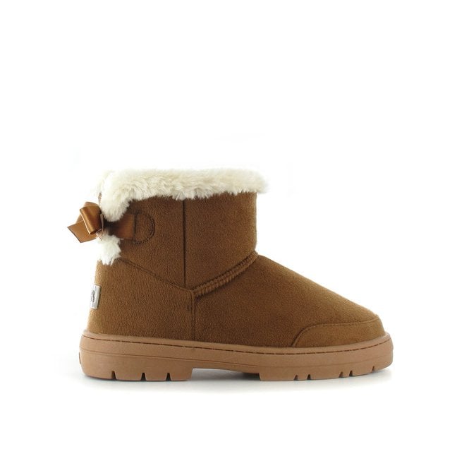 Ella Belle Faux Fur Boots - Chestnut