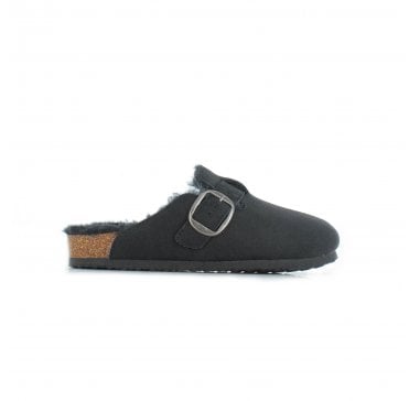 Tessa Faux Fur Slipper - Black