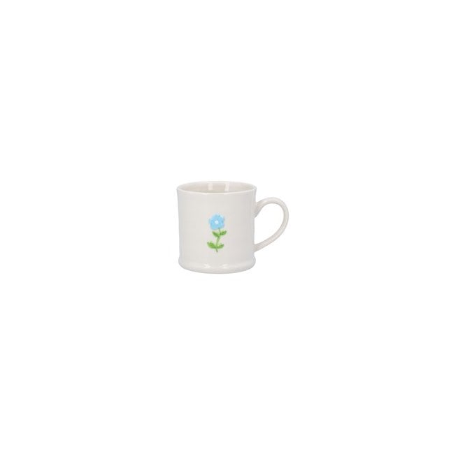 Gisela Graham Stoneware Mini Mug - Blue Flower
