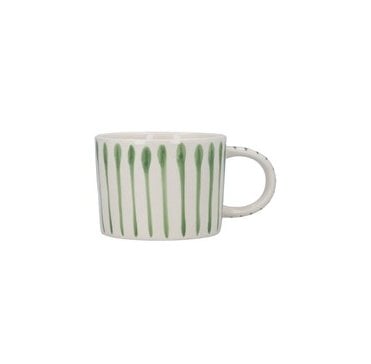 Stoneware Mug - Green Stripes