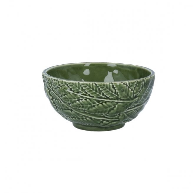 Green Ceramic Fern Bowl