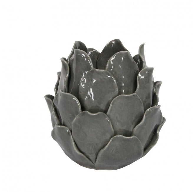 Grey Porcelain Artichoke T-Lite Holder
