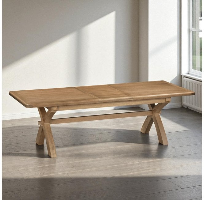 Hanover Cross Leg Extending. Dining Table - 1.5/2m