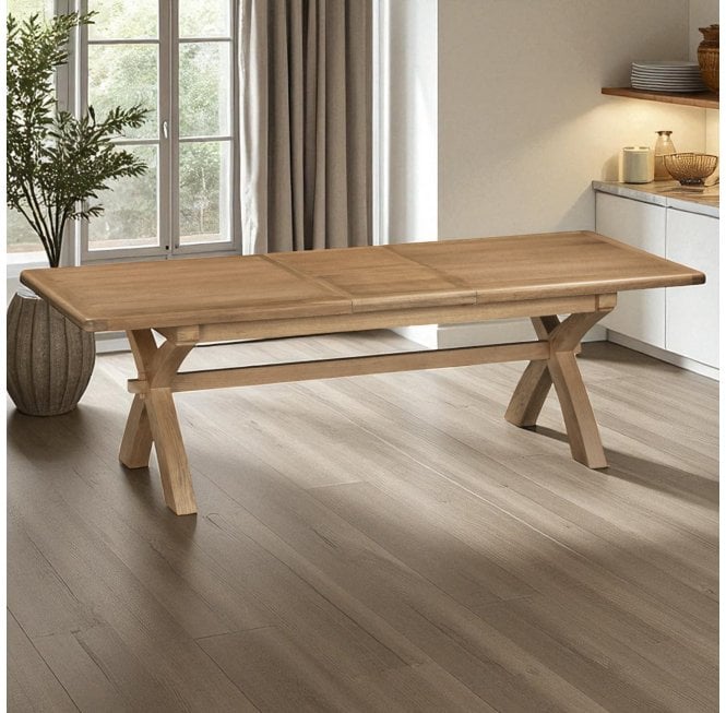 Hanover Cross Leg Extending Dining Table - 2/2.5m