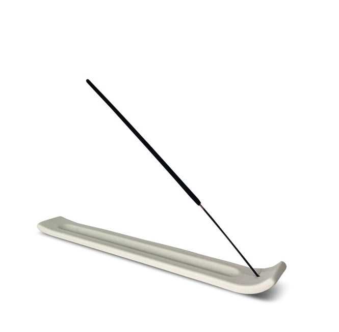 Heaven Scent Ceramic Incense Ash Catcher Ski - White