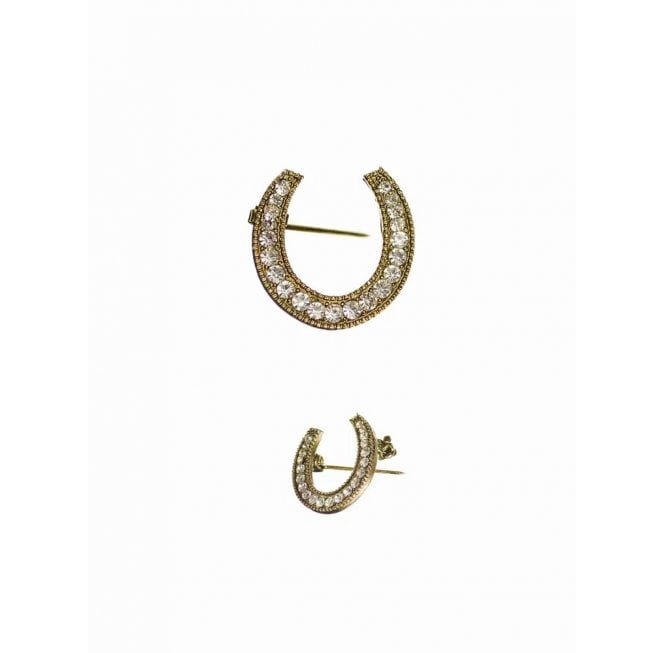 Hot Tomato Lucky Horseshoe Brooch
