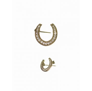 Lucky Horseshoe Brooch