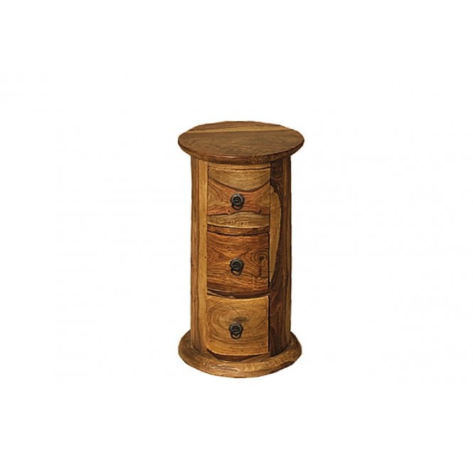 Jali 3 Drawer Round Chest