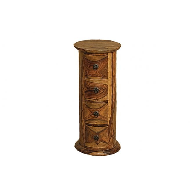 Jali 4 Drawer Round Chest