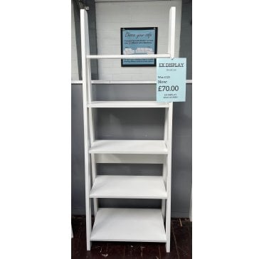 Ladder Style Bookcase - White