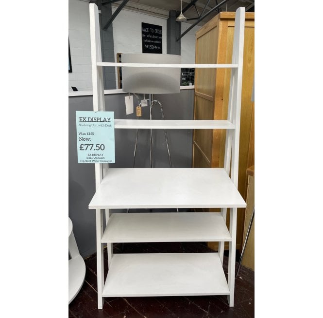 Ladder Style Desk - White