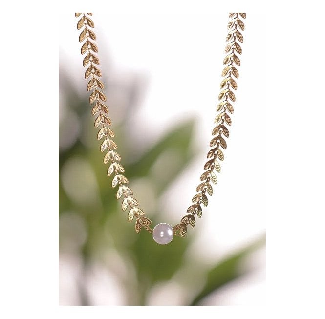 Laurel Necklace with Fresh Water Pearl