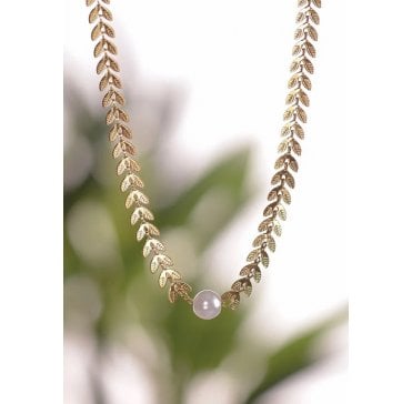 Laurel Necklace with Fresh Water Pearl