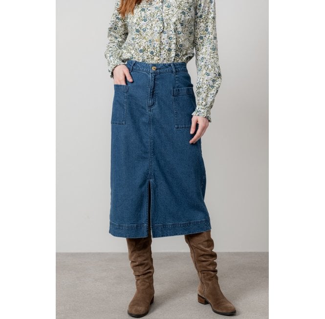 Lily & Me Penrose Skirt Plain - Blue