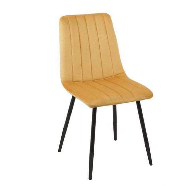 Lucca Dining Chair - Velvet Gold