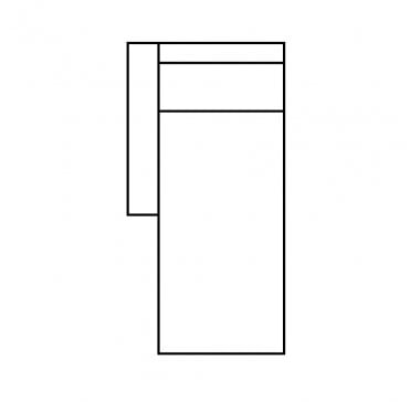 Marley chaiselongue with 1 arm Left