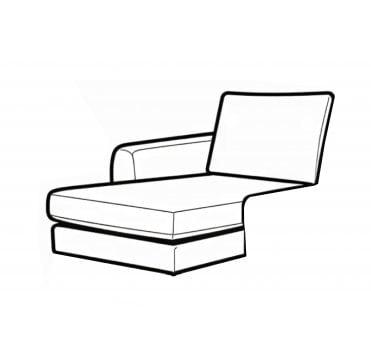 Ortiz chaiselongue with 1 arm Left
