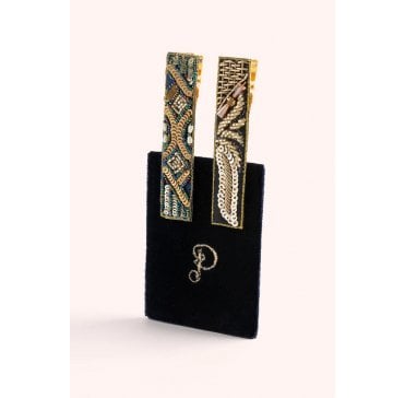 Midnight 1920's Sparkle (Navy), Pack of 2 Hair Bars