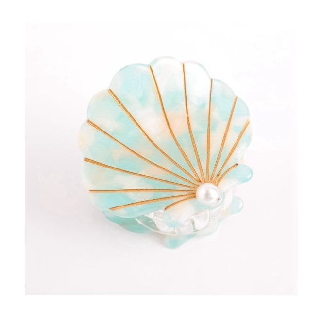 Red Cuckoo Shell Hair Claw Clip Sky