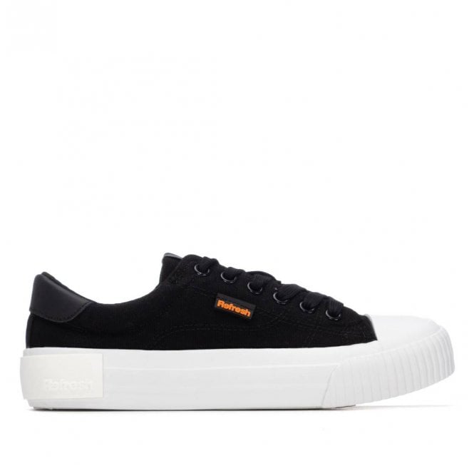 REFRESH Lace up Pump - Textile Black