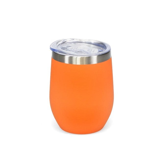Rubber coated travel cup 350ml - Orange