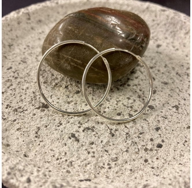 Siren Silver 30mm Silver hoops