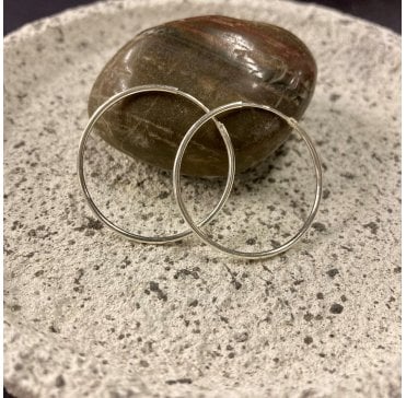30mm Silver hoops