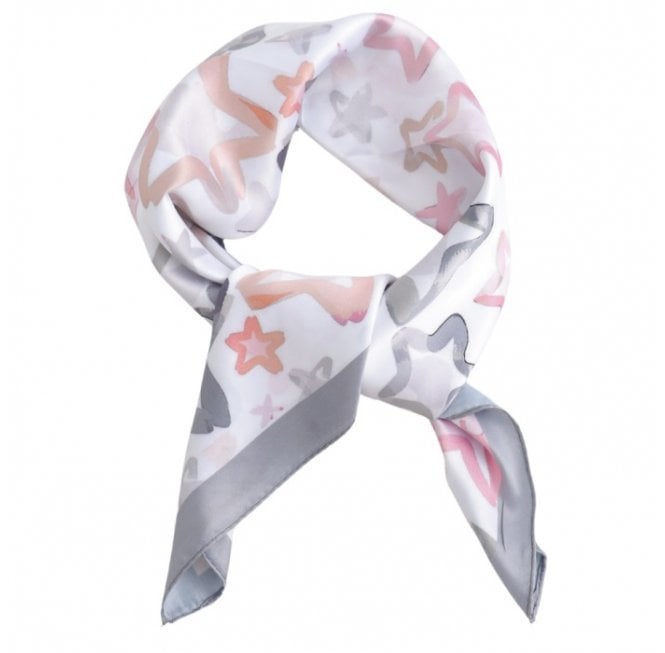 Stars Square Scarf - Grey