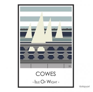 Stripy Art - Cowes - A3 print