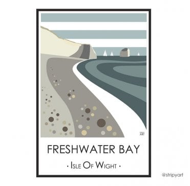 Stripy Art - Freshwater Bay - A3 print