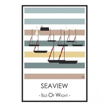 Stripy Art - Seaview Pink - A4 print