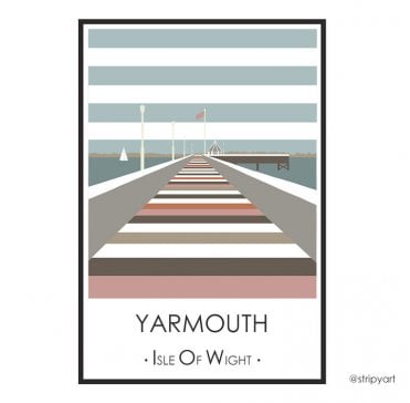 Stripy Art - Yarmouth Pier - A3 print