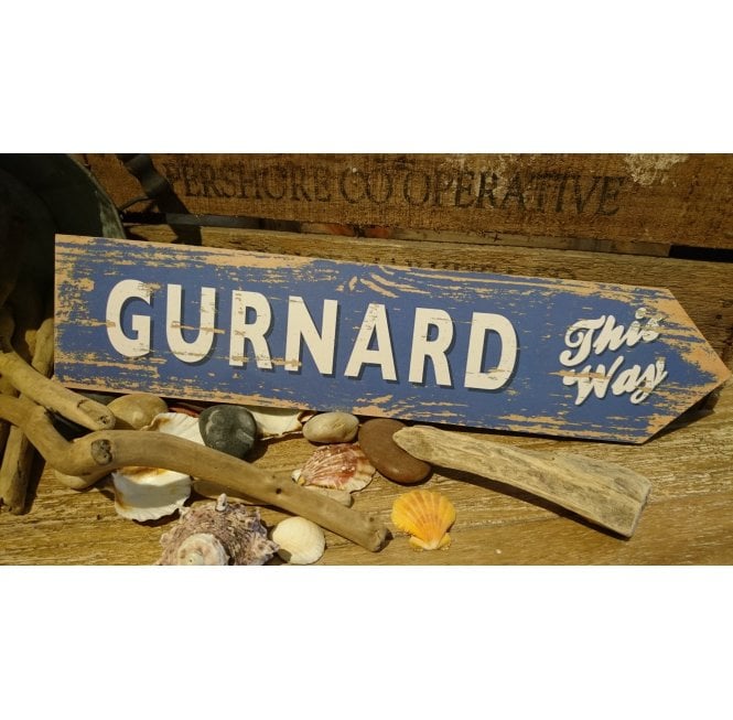 This Way Direction Sign - Gurnard