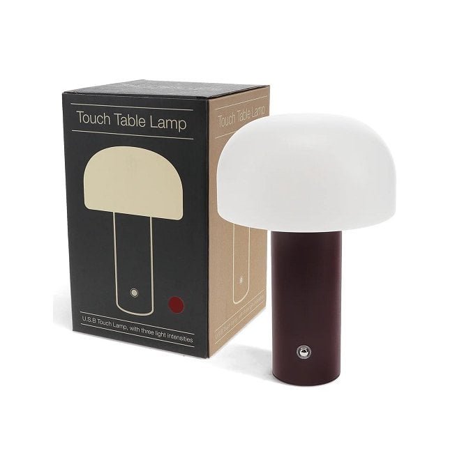 USB rechargeable mushroom touch lamp - Brown