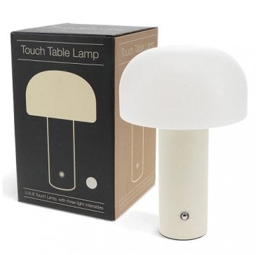USB rechargeable mushroom touch lamp - Grey