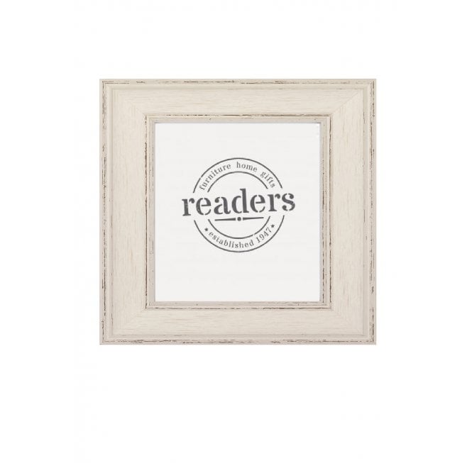 White Shabby Chic 8" x 8"