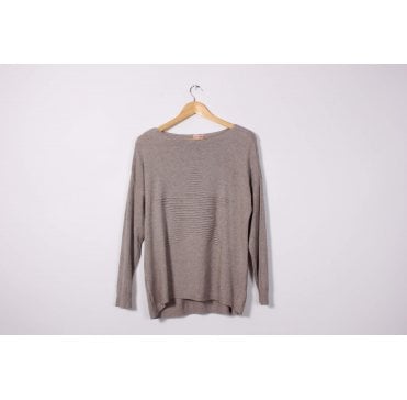 Beige Knitted Star Jumper