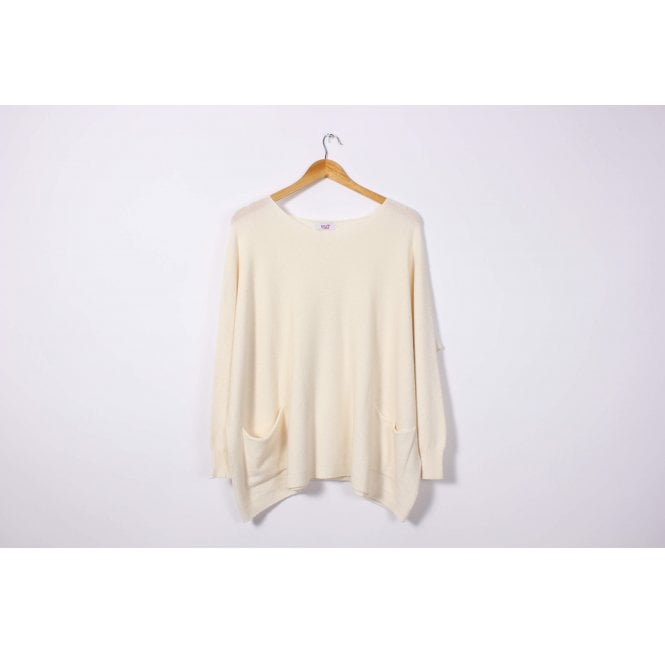 Winter Neutrals Cream Slouch Jumper with Pockets